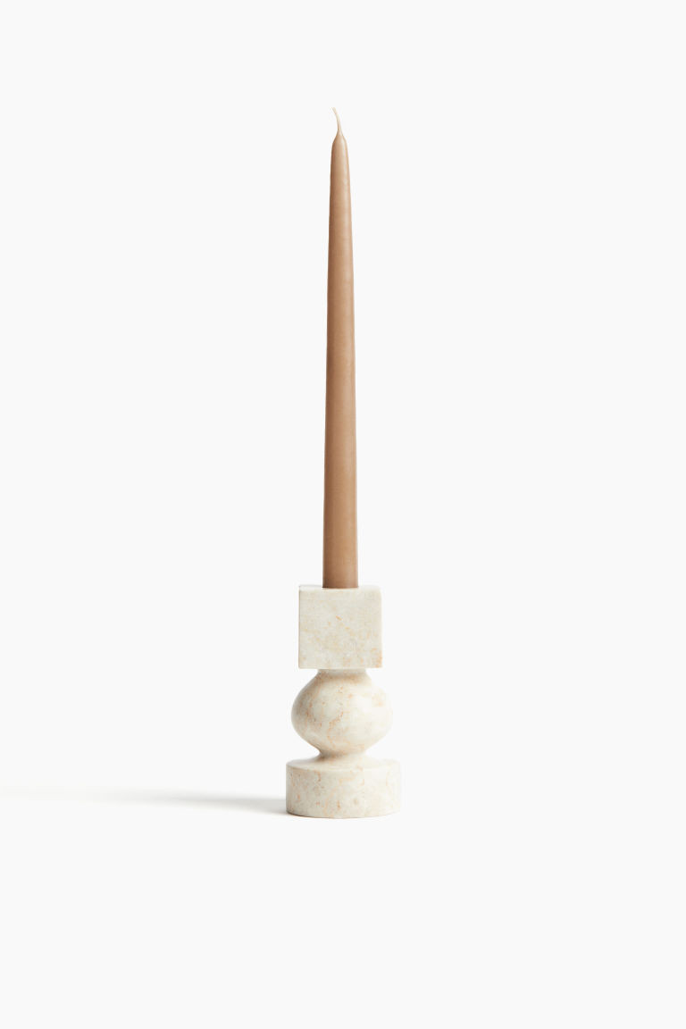 H & M - Marble Candlestick - Beige | H&M (US + CA)
