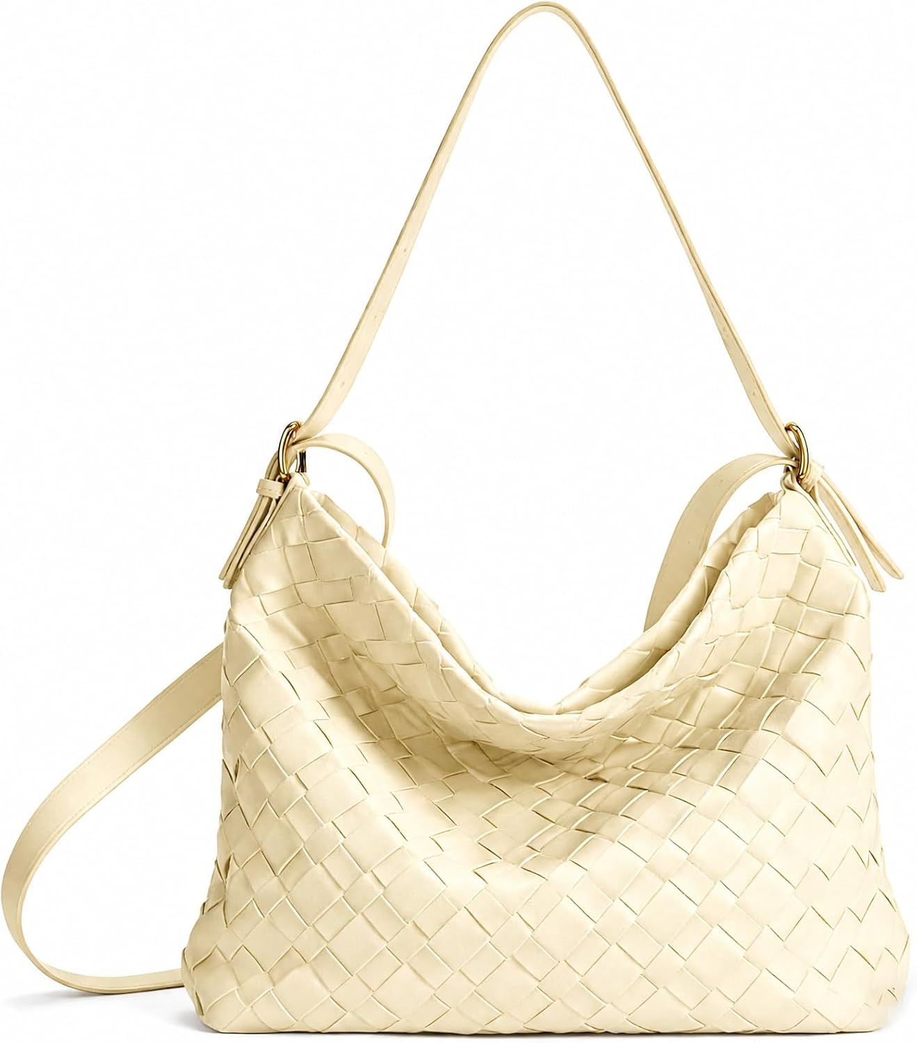 YONGLEE ARTEE Large Capacity Woven Handbag Shoulder Crossbody Bag with Zipper Adjustable Lightweight for Women | Amazon (US)