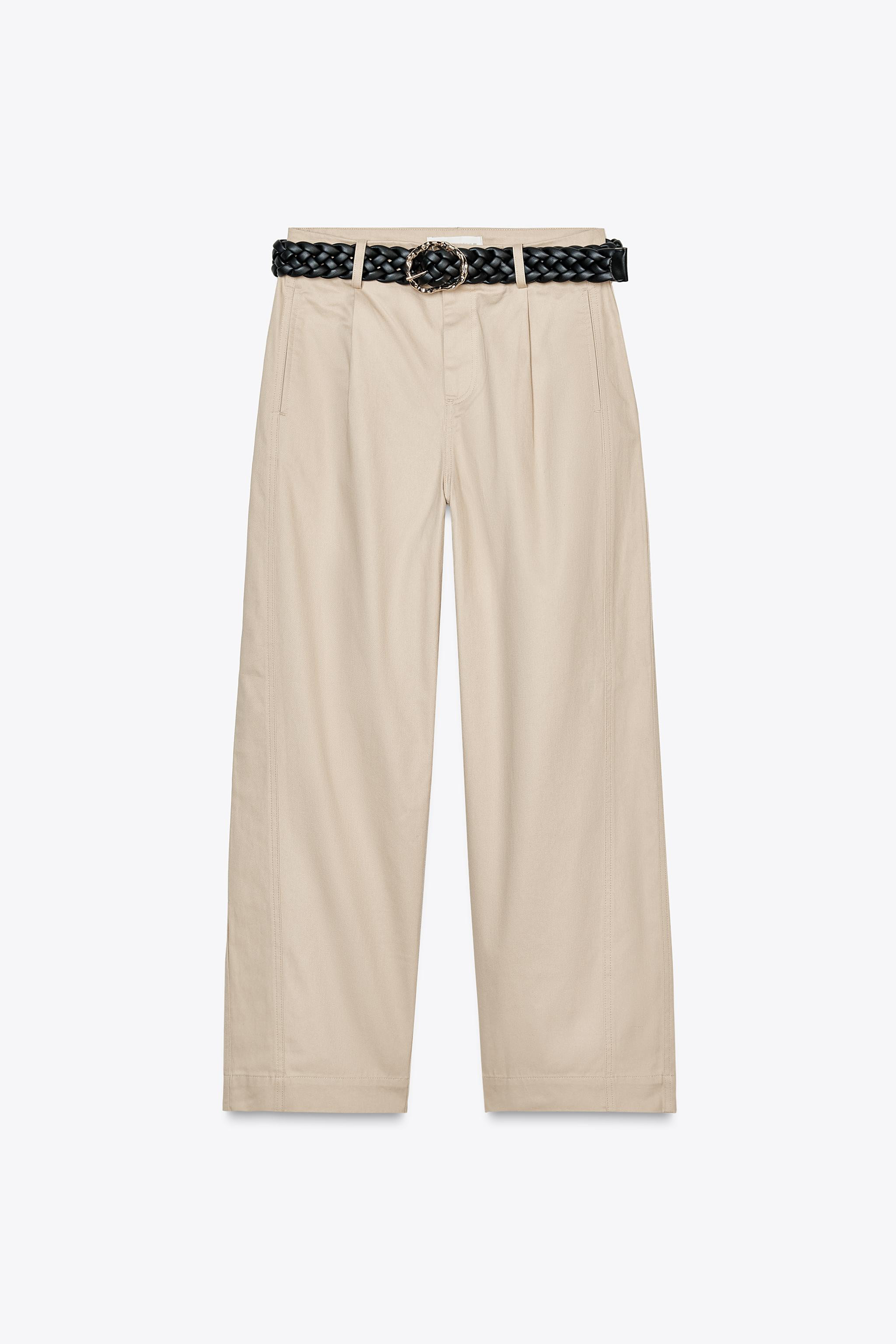 CARROT FIT TROUSERS WITH BELT | Zara UK