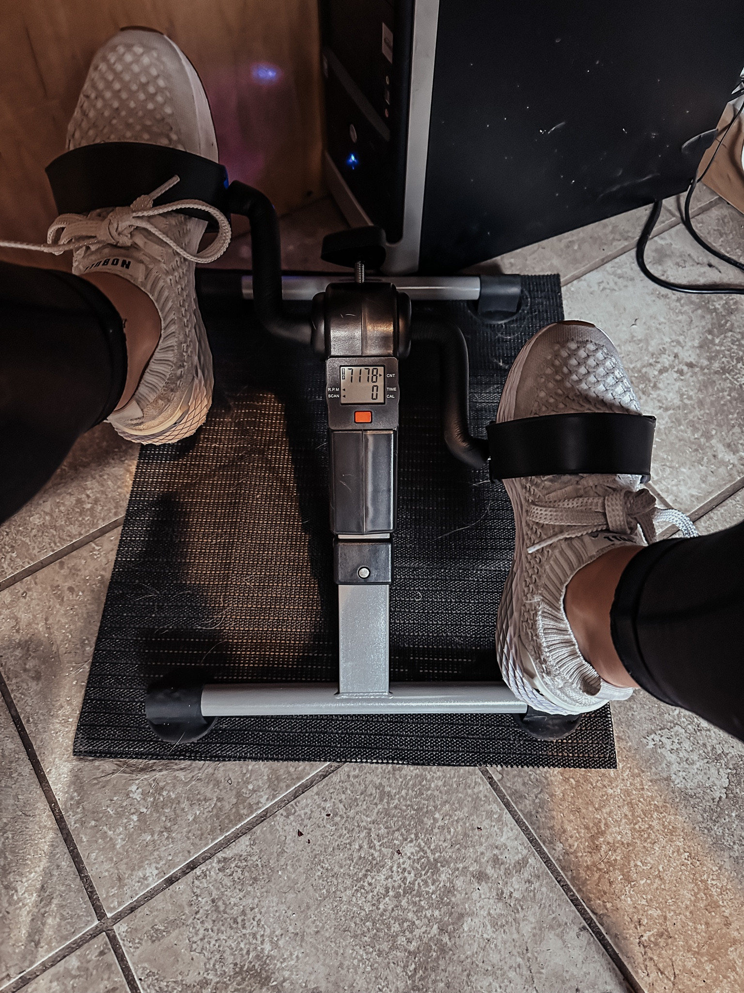 Tackling my New Years Resolutions with a Desk Job! Perfect little bike that fits under my desk!

#LTKunder50 #LTKfit #LTKworkwear