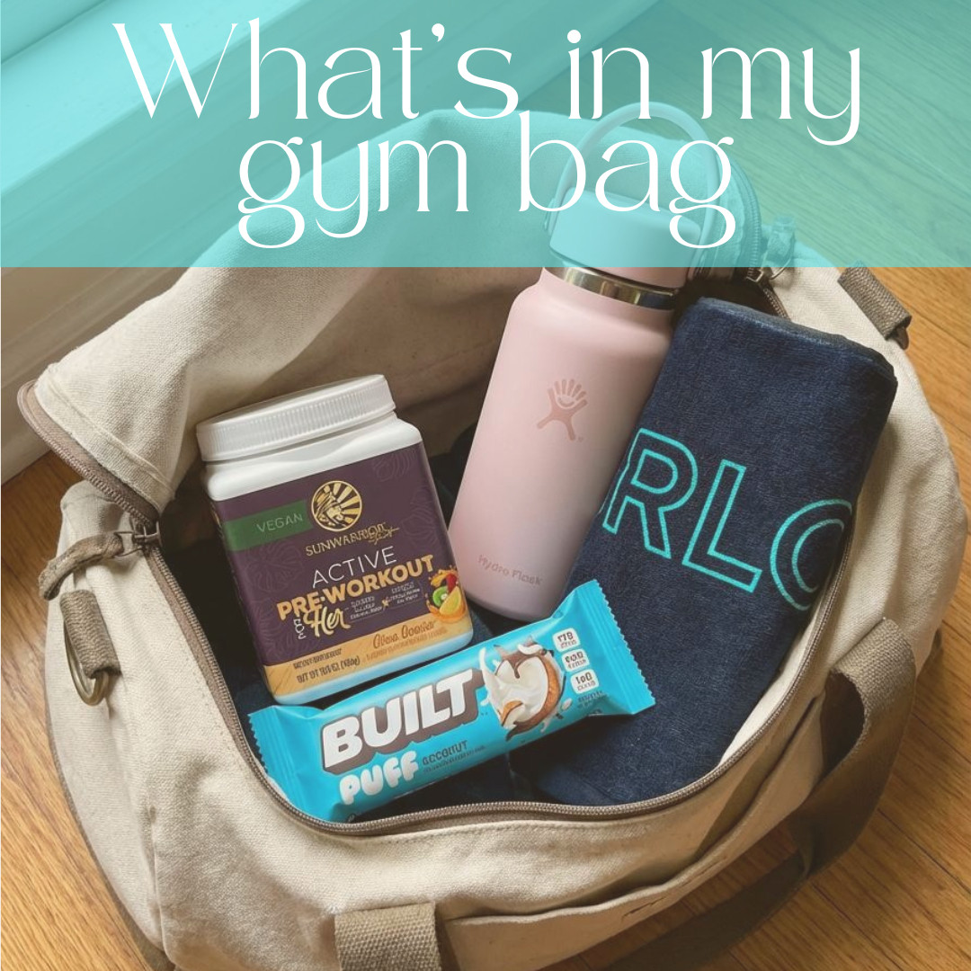 What I keep in my gym bag 🤍
As a mom and certified nutrition coach, I keep things simple and practical- just the basics that support energy, hydration, and recovery so I can move my body and get on with the day.

Nothing extra, just what actually gets used. Linking everything here. 

 #LTKfitnessgoals #LTKmomlife #LTKselfcare