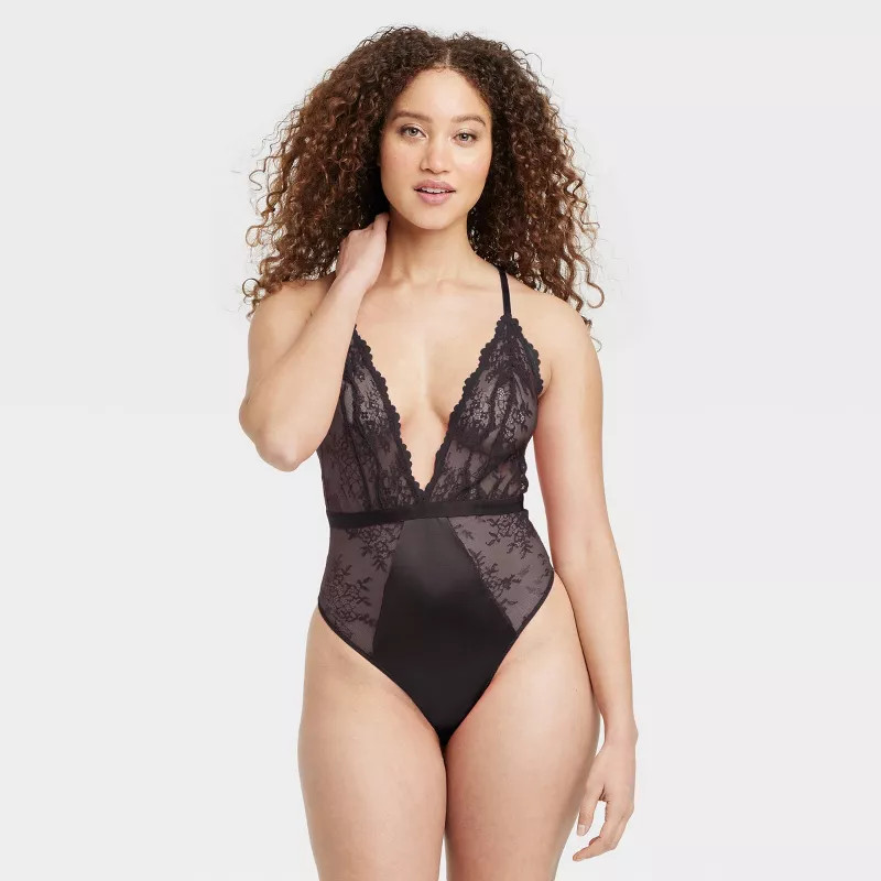 Women's Unlined Lace Lingerie Bodysuit - Auden™ | Target