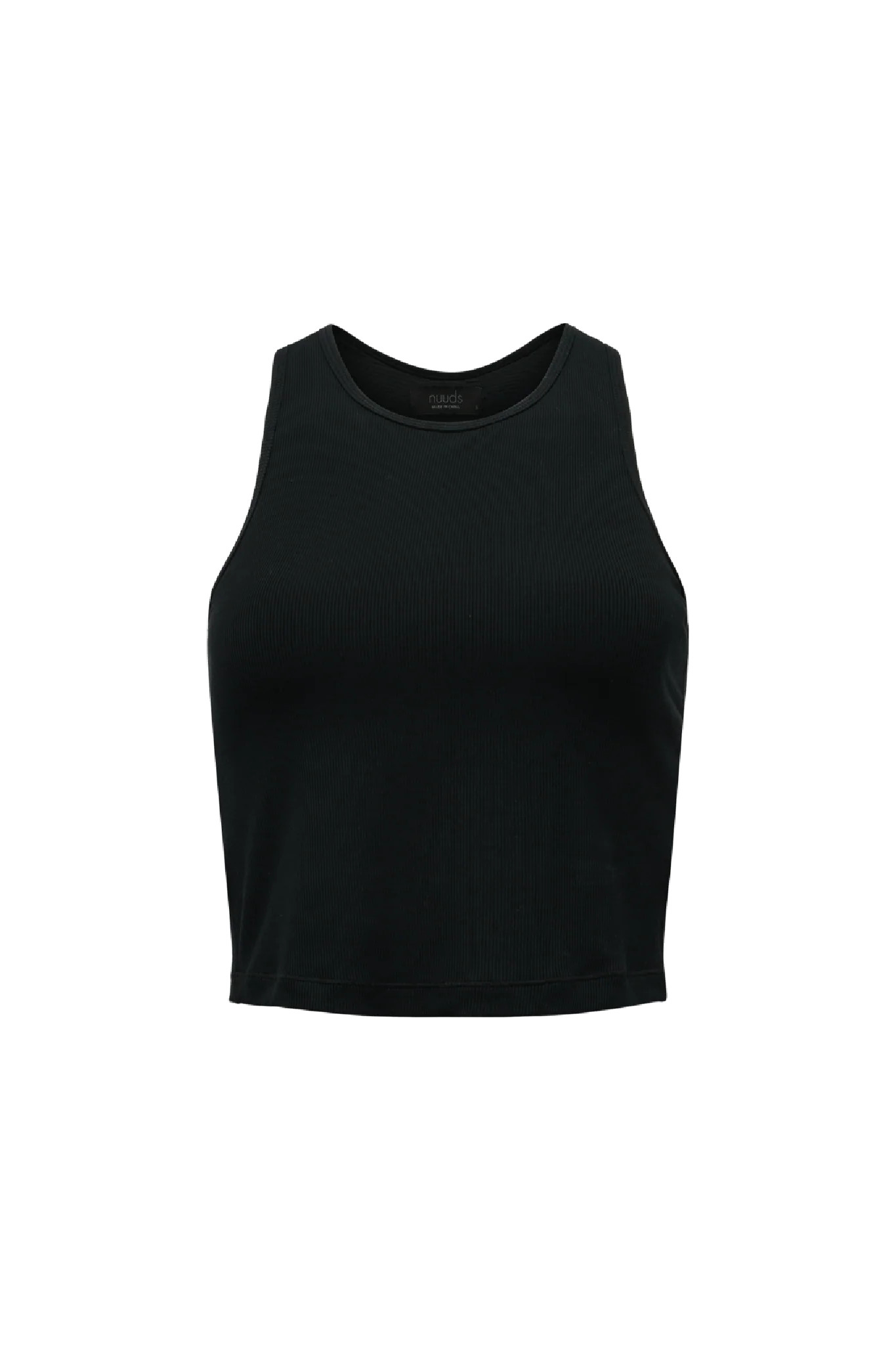 Sporty Rib Racer Tank | Black | Nuuds US
