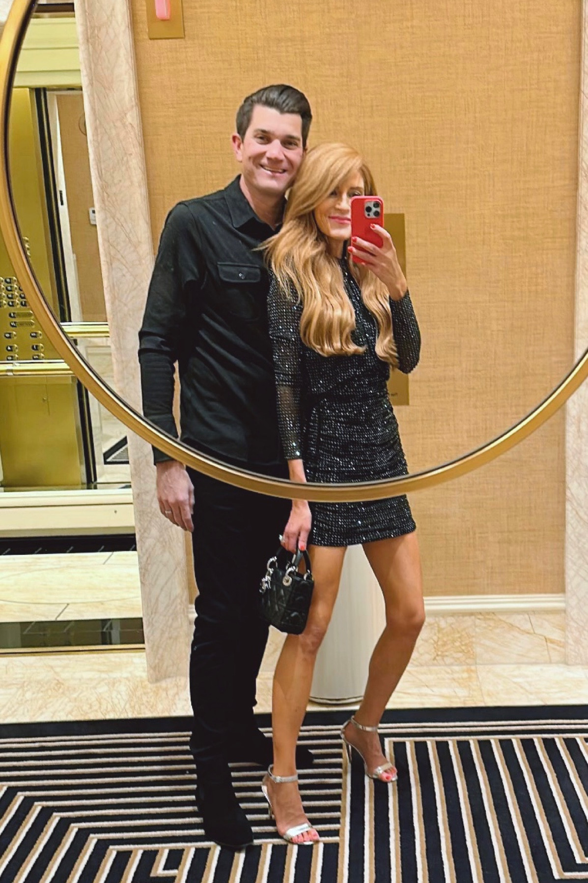 Vegas black sparkly long sleeve mini dress last night! Love this dress for nights out and the holidays! Add black tights for cooler nights

#LTKHoliday #LTKparties #LTKstyletip