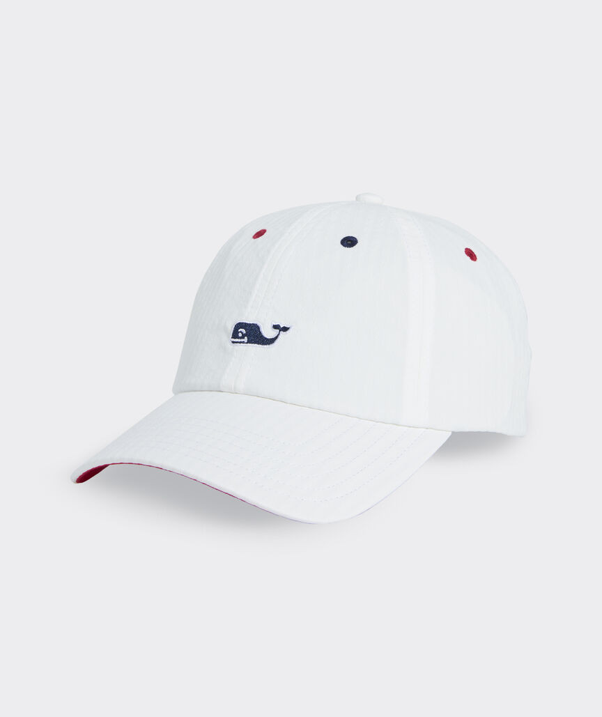 Harbor Seersucker Baseball Hat | vineyard vines