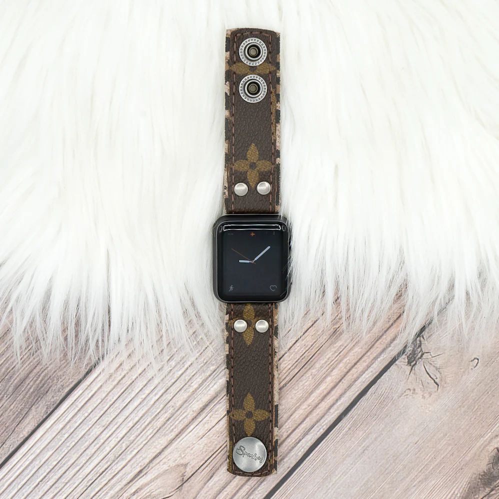 Skinny Band in Upcycled LV Monogram with Leopard Lining | Spark*l