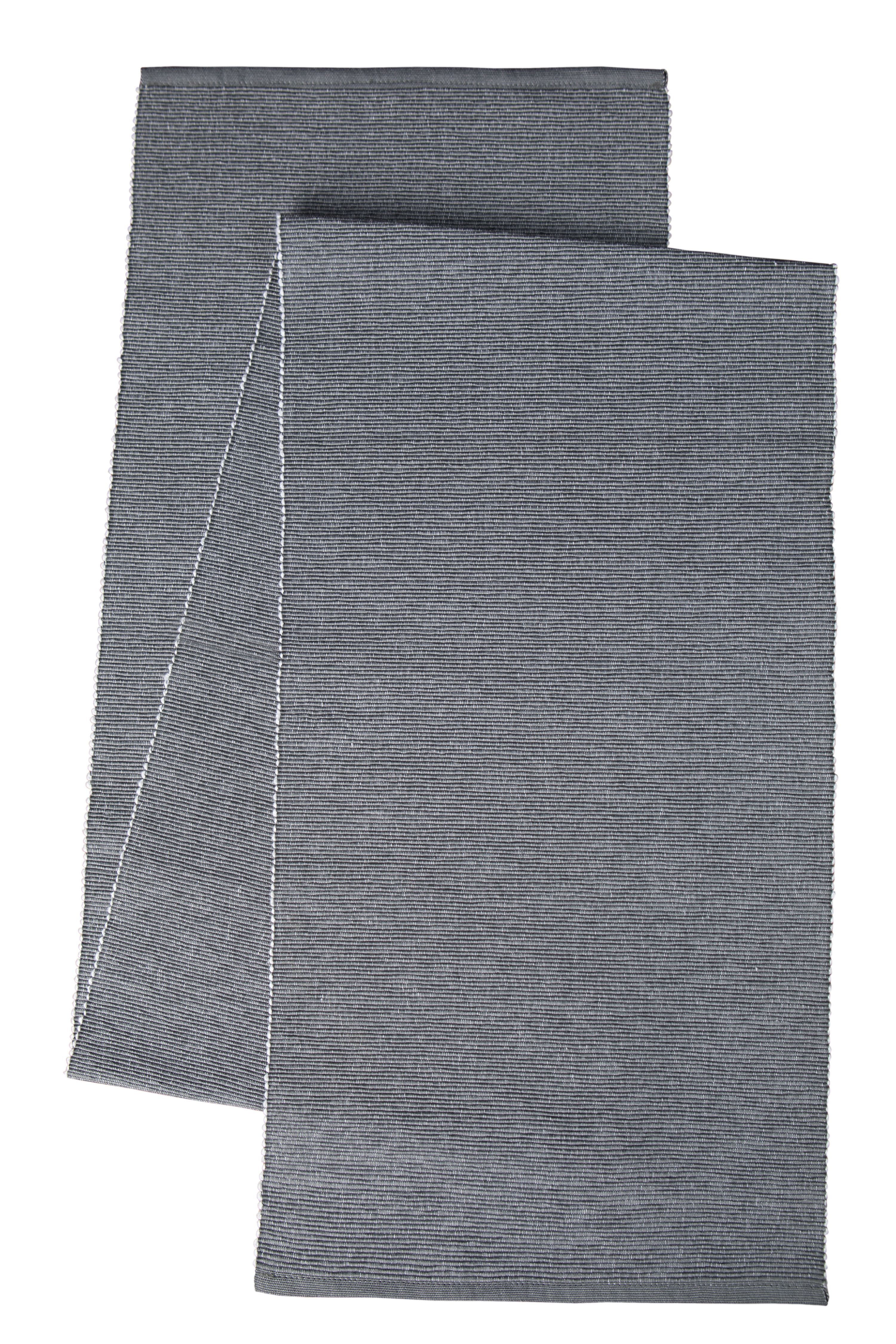 Mainstays Ribbed Chambray Table Runner, 13 in x 72 in, Cotton Polyester Blend, Gray, 1 Piece | Walmart (US)
