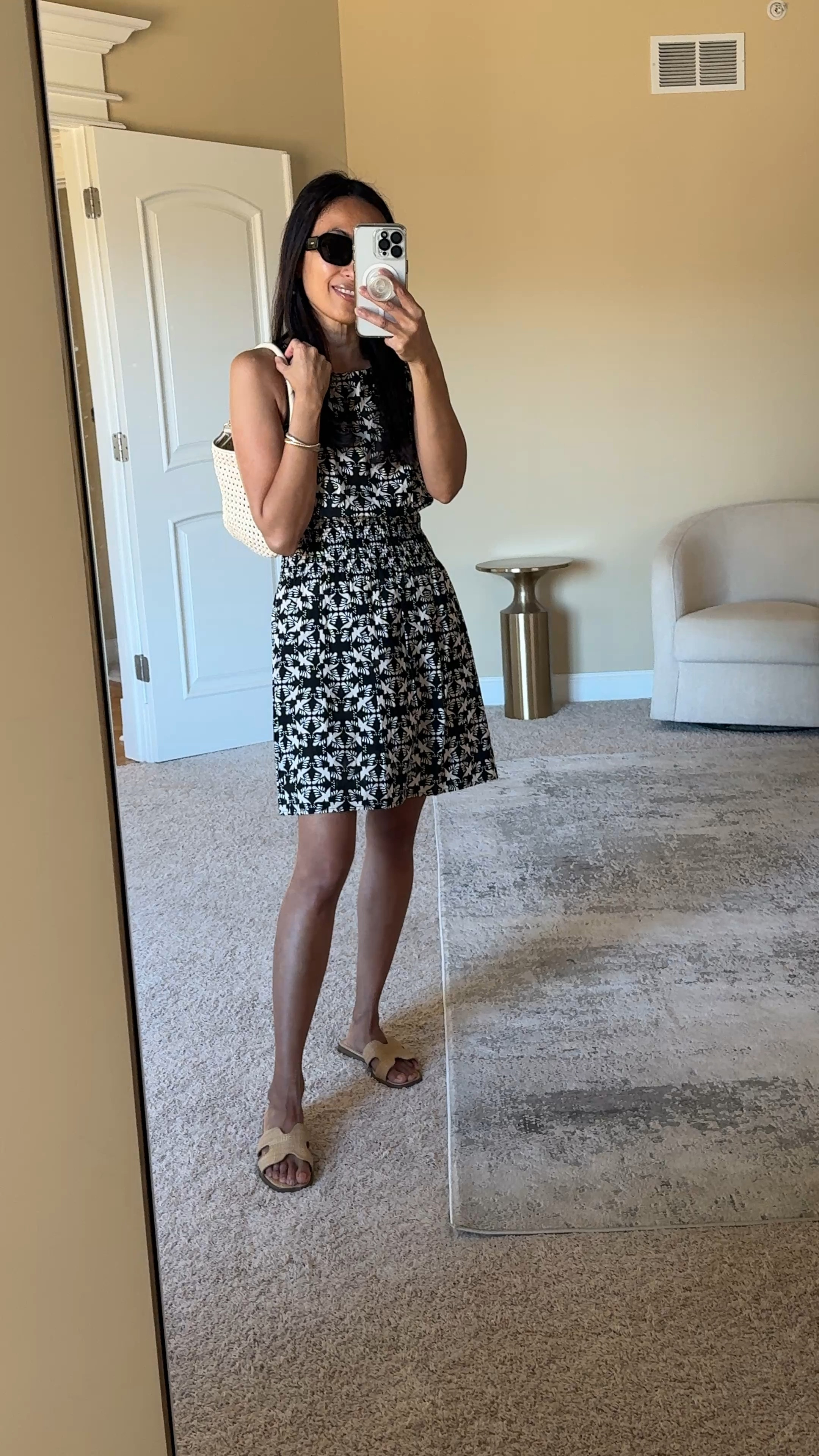 Vacation dresses at Target. 
Designs look like something you would see at Madewell. 
-Strapless maxi dress is a pretty effortless  chic style. True to size. Long for me with flat sandals at about 5’4. $30. 
-Shorter dress has a nice print. Comes in multiple colors. True to size, but ran big for me on top. $25. 
-Spring and Summer woven bag has a shoulder and a crossbody strap. 
-Look for less sunglasses around $15. 
-Woven look slide sandals. True to size. $20. 
-Charm necklace with a palm tree charm. 
-Mixed metals stretch bracelets. 


#LTKTravel #LTKOver40 #LTKFindsUnder50