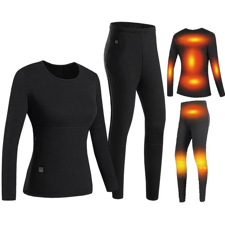 Evomosa Electric Warmer for Women, Heated Base Layer Thermal Underwear Set with 22 Zone, Recharge... | Walmart (US)