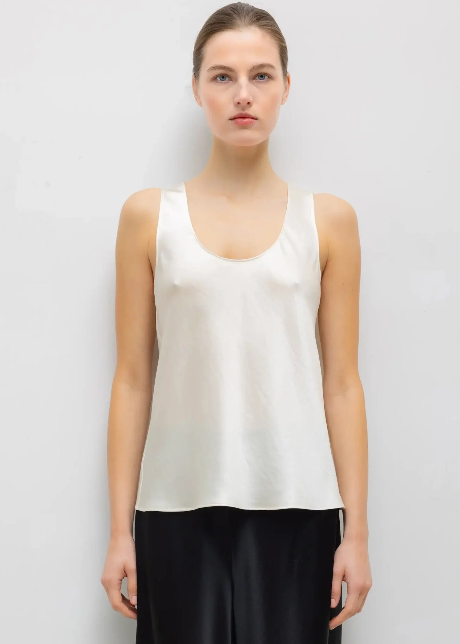 Barb Bias Tank (Creme) | Milk Boutique