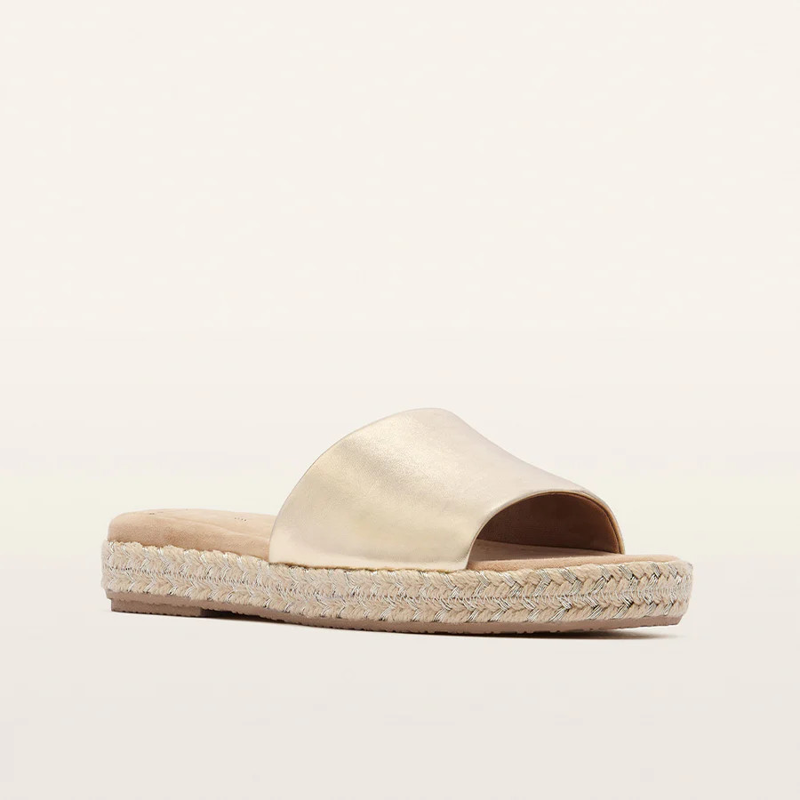 Lucia Gold Tumbled Slides | FRANKIE4 | FRANKIE4