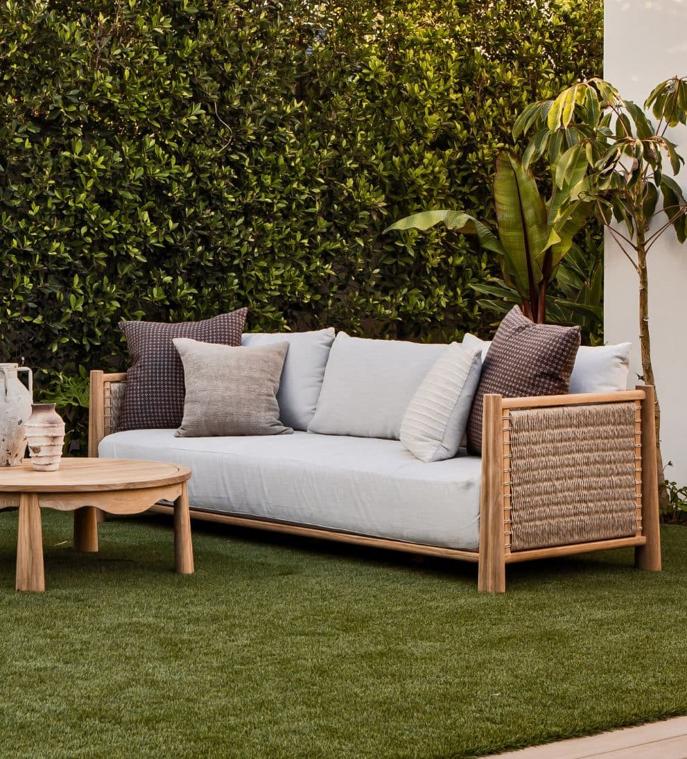 Blossom Teak Woven Outdoor Sofa | Le Mae | Le Maé