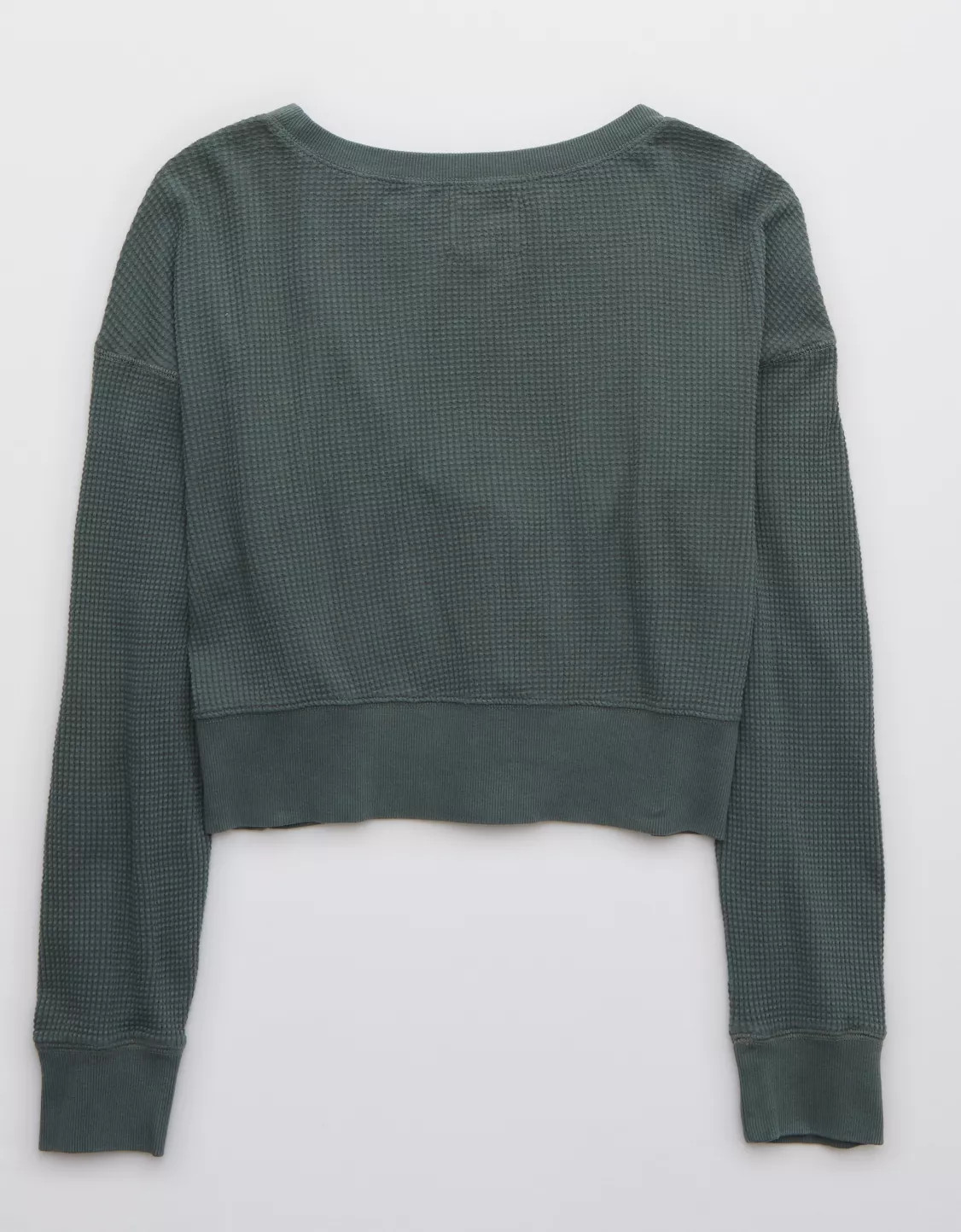 OFFLINE Way Back Waffle Long Sleeve Crewneck T-Shirt | Aerie