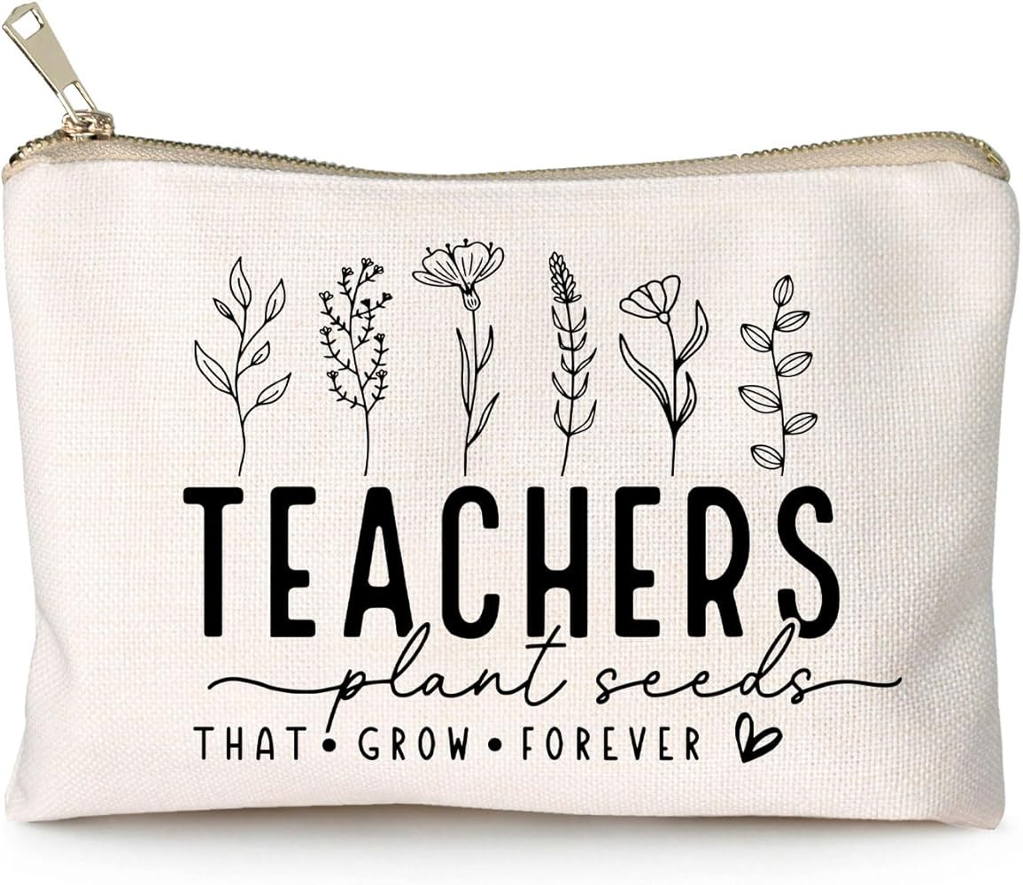 Helping Little Minds Grow Makeup Bag, Best Teacher Gift, Teacher Appreciation Gift, Teachers Plan... | Amazon (US)