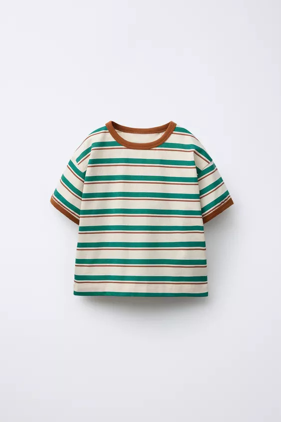 STRIPED TRIM T-SHIRT | Zara US