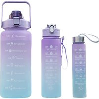 3Pcs 500/900/2000ml Water Bottle with Time Scale Outdoor Sports Portable Drinking Jug Camping Cup Daily Use | Miravia ES
