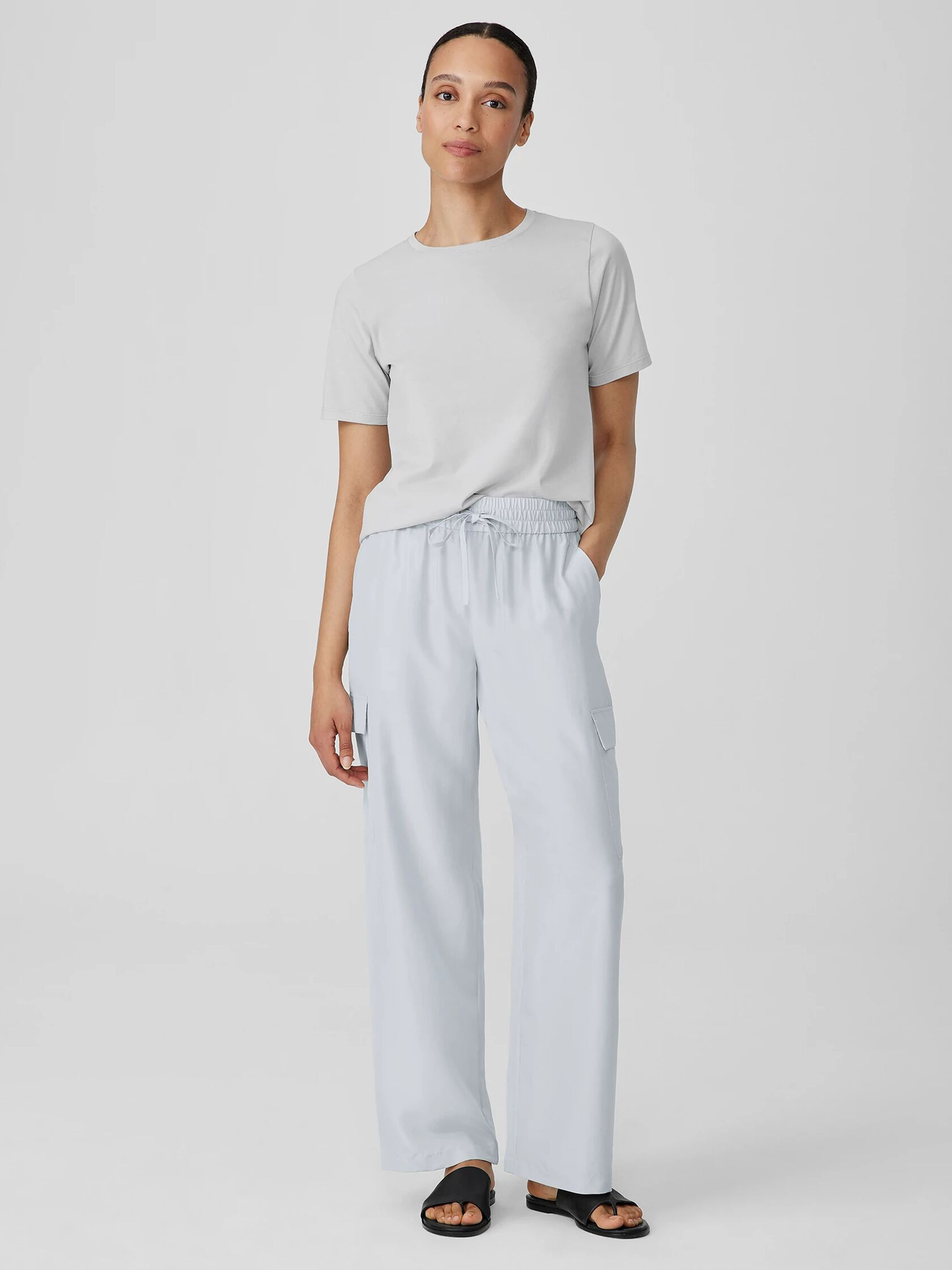 Washed Silk Cargo Pant | Eileen Fisher
