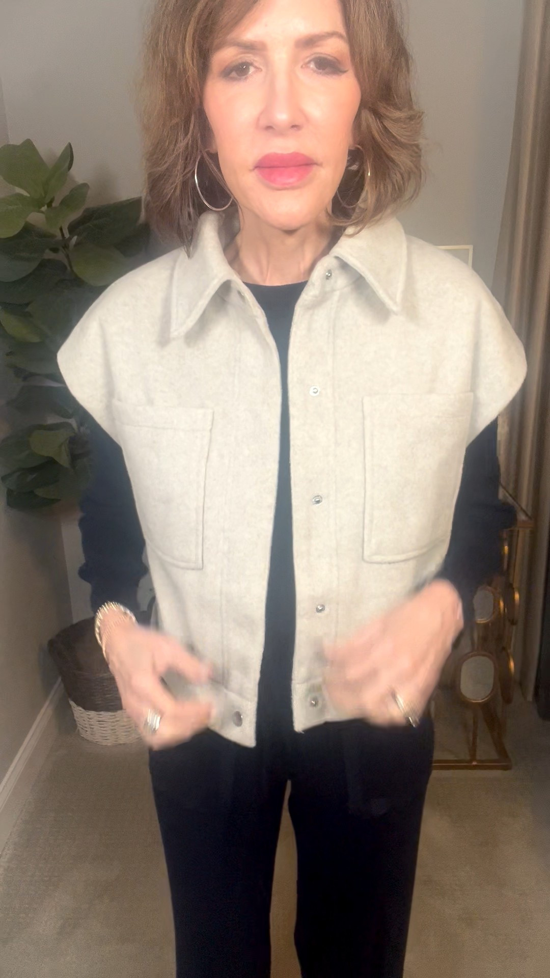 knit vest, black sweater, black ribbed sweater pants, casual outfit, cozy outfit, winter outfit, over 50 outfits 

#LTKOver40 #LTKSeasonal #LTKootd