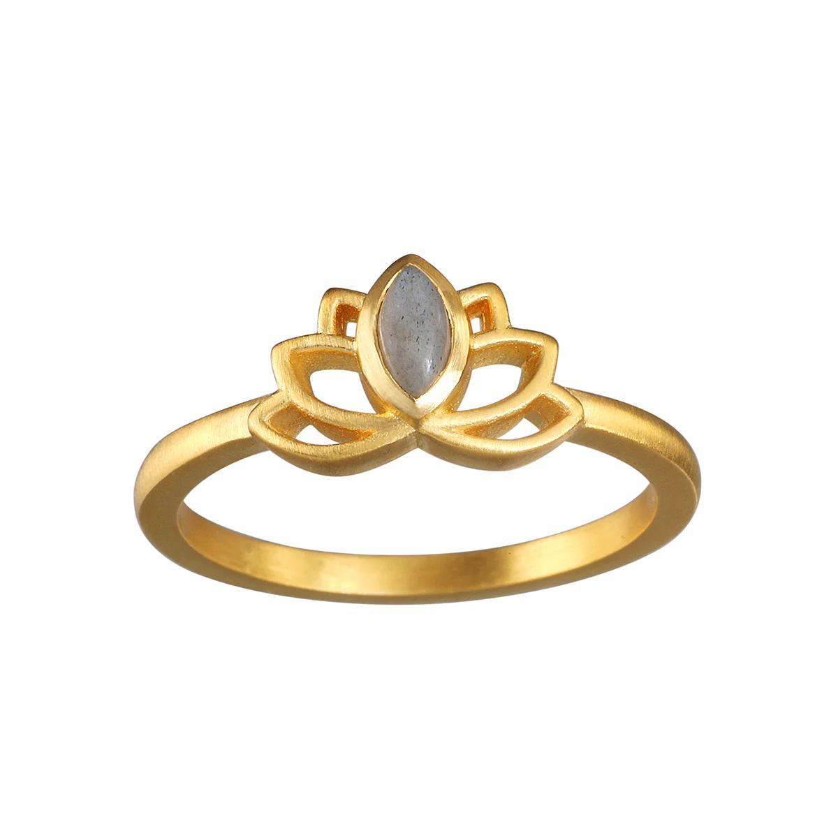 Cultivate Truth Lotus Labradorite Ring | Satya Jewelry