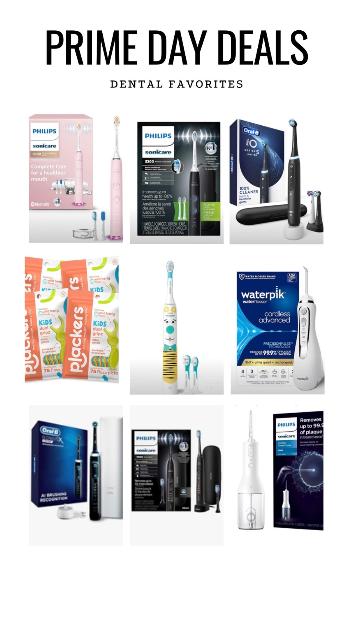 Favorite toothbrushes on prime sale 🙌🏼 Sonicare is my favorite but Andrew loves the Oral B! You can’t go wrong just switch to electric! Kids favorite is linked and don’t forget to add the floss piks! If you have a kid in braces or expander add that waterpik as well 😜 

#LTKKids #LTKBeauty #LTKSaleAlert