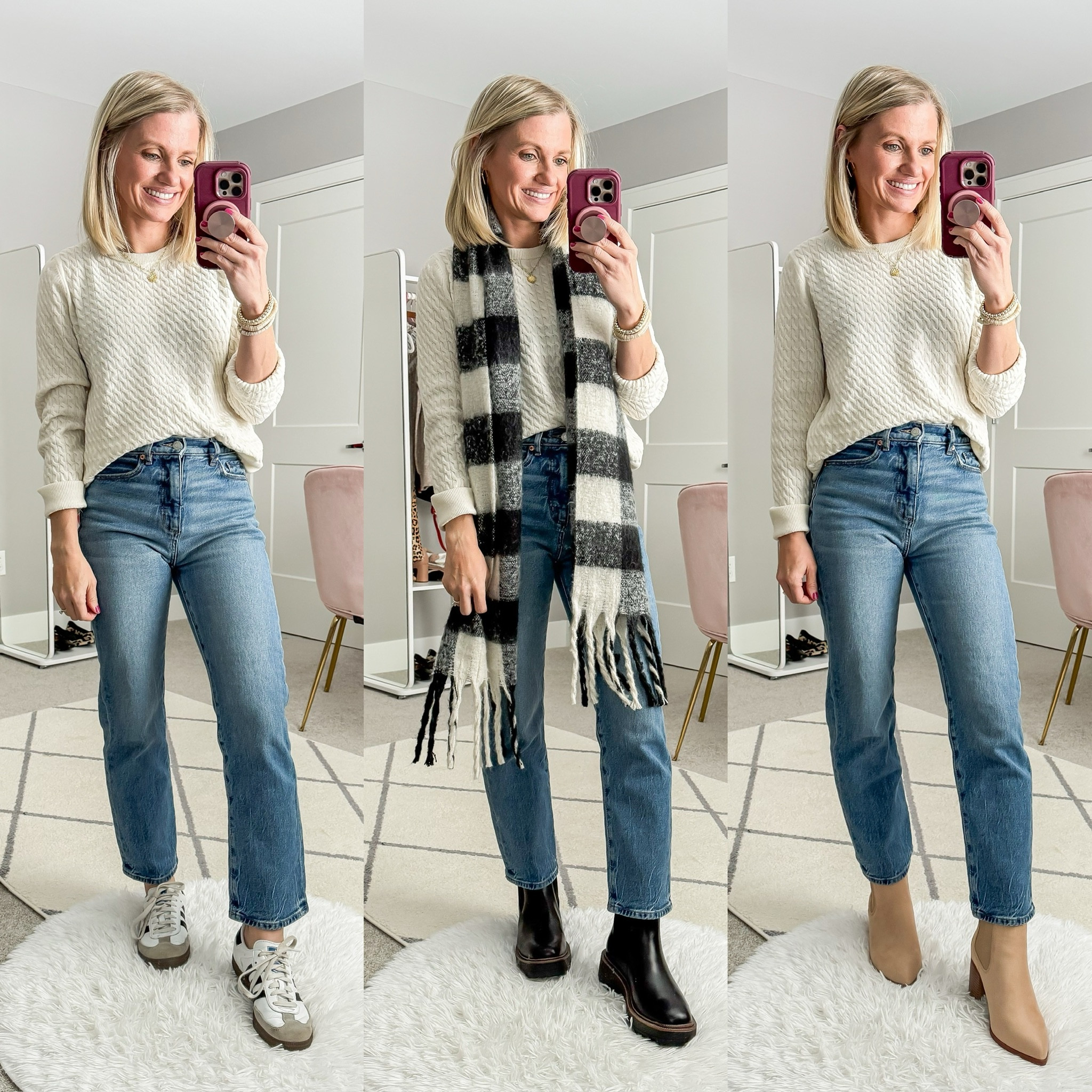 Winter mom capsule wardrobe outfits! More sizing and styling details can be found at thriftywifehappylife.com! 

#LTKFindsUnder100 #LTKStyleTip #LTKSeasonal
