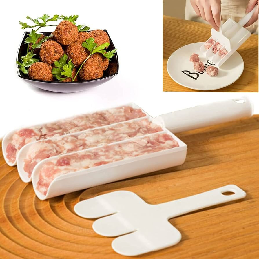 Creative Kitchen Triple Meatball Maker,2023 Meat Baller Spoon with Cutting Spade,DIY Meatball Mak... | Amazon (US)