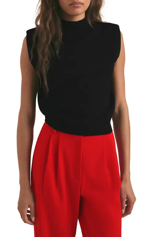 Favorite Daughter The Whitney Sleeveless Knit Crop Top in Black at Nordstrom, Size Small | Nordstrom
