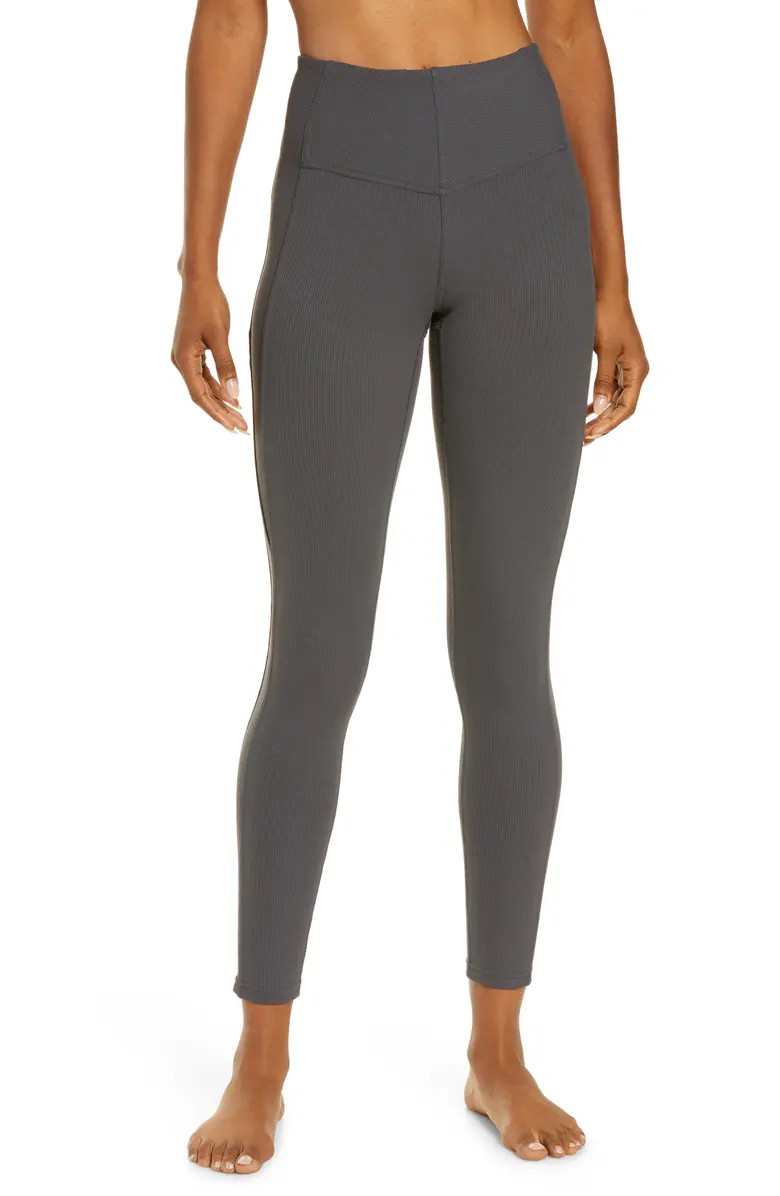 Live In High Waist Rib Ankle Leggings | Nordstrom