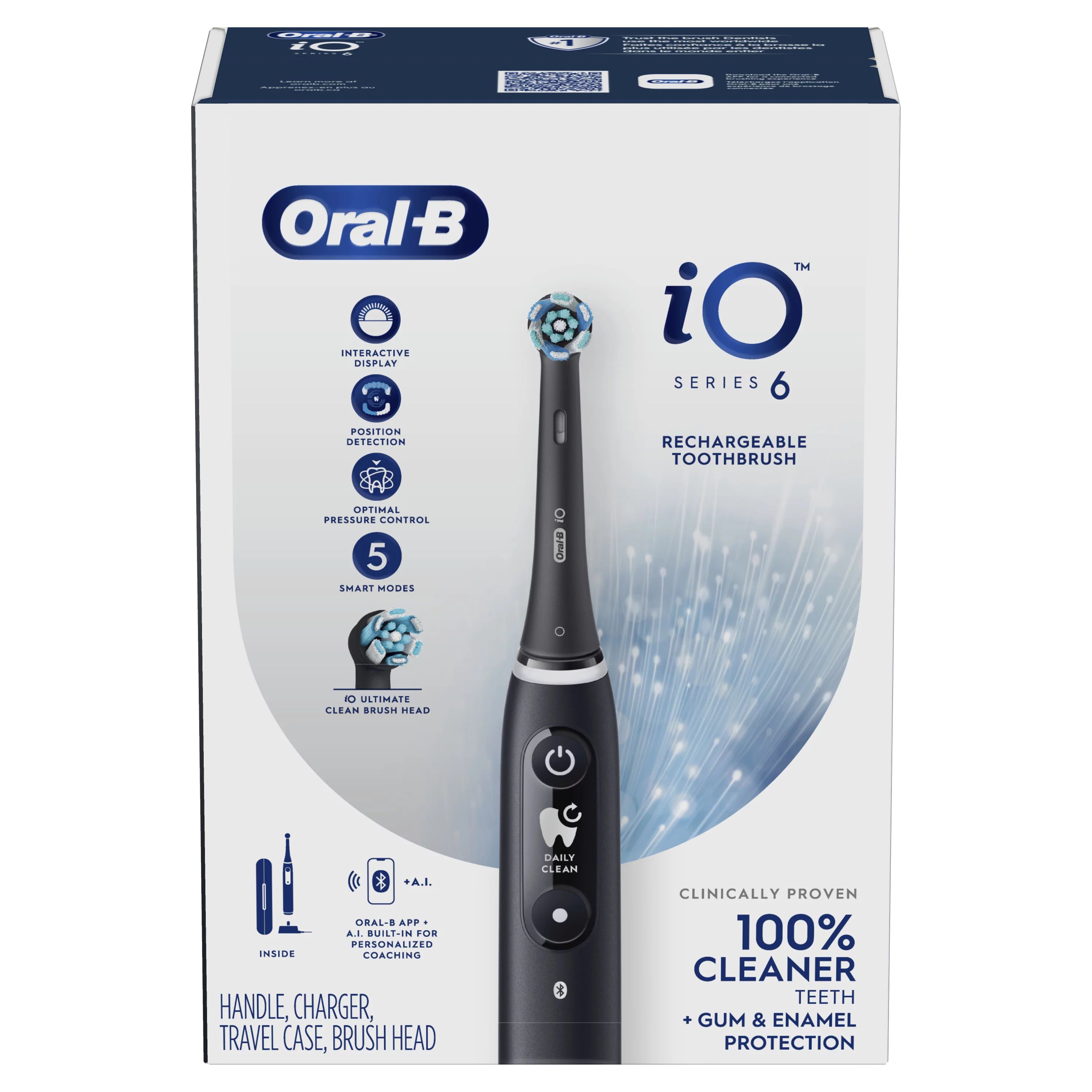 Oral-B iO Series 6 Electric Toothbrush with (1) Brush Head, Black Lava - Walmart.com | Walmart (US)