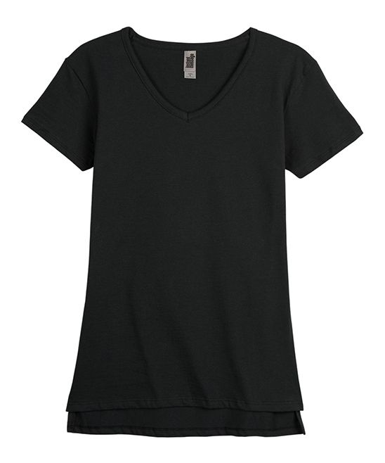 Black V-Neck Tee - Women | Zulily