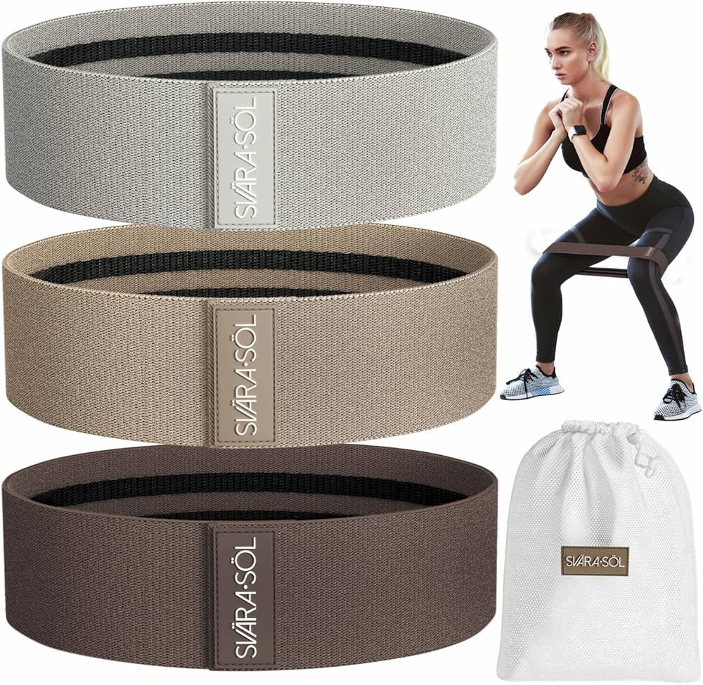 Fabric Resistance Bands Set of 3 for Legs, Glutes, Arms, Booty Bands for Women and Men, Resistanc... | Amazon (US)
