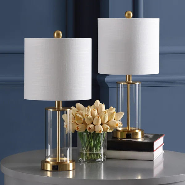 Serkan Metal USB Table Lamp (Set of 2) | Wayfair North America