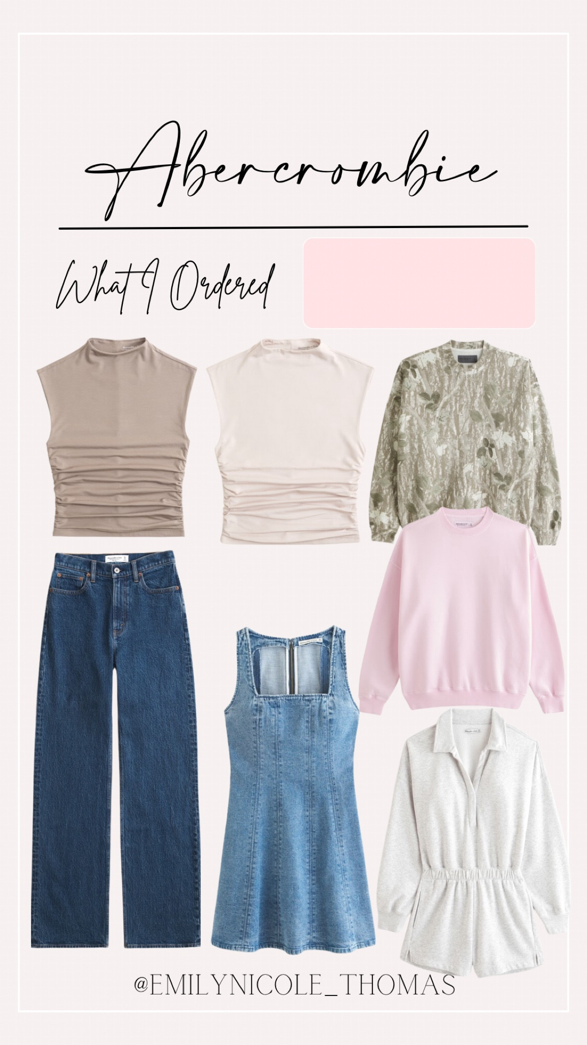 Recent Abercrombie order🛍️

Abercrombie, Abercrombie jeans, Abercrombie style, Abercrombie haha, jeans, denim, denim dress, tank top, sweatshirt, crew neck, romper, fleece romper, work wear, work outfit, country concert, country concert outfit, & concert outfit

#LTKFallSale #LTKStyleTip #LTKWorkwear