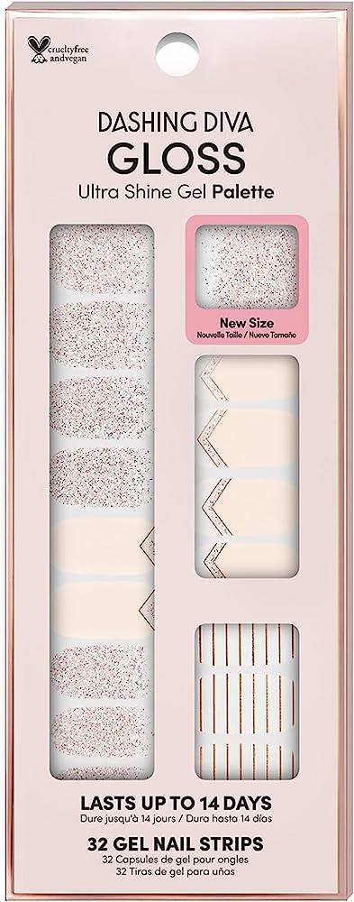 Dashing Diva Gloss Nail Strips - in The Blush | UV Free, Chip Resistant, Long Lasting Gel Nail St... | Amazon (US)