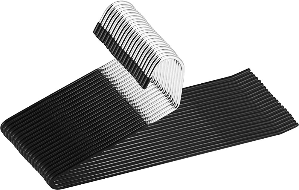 Jeronic Pant Hangers, 20 Pack Steel, Black, 20 Count | Amazon (US)