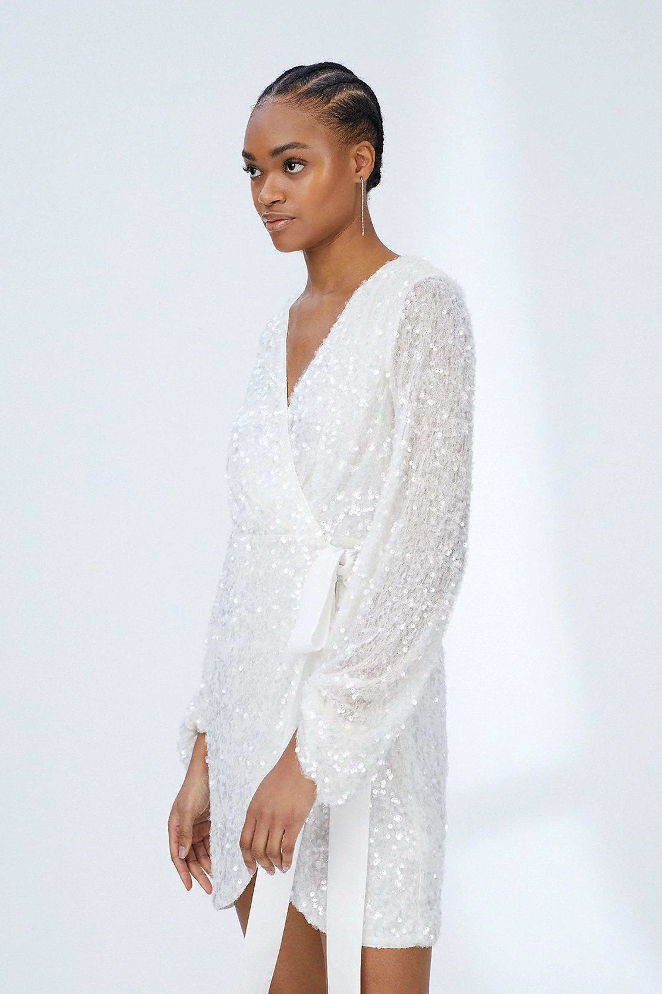 Belted Sequin Mini Dress With Balloon Sleeve | Coast UK & IE