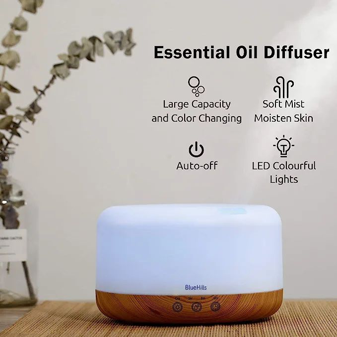 BlueHills Premium 1000 ML XL Essential Oil Diffuser Aromatherapy Humidifier with Remote Timer for... | Amazon (US)