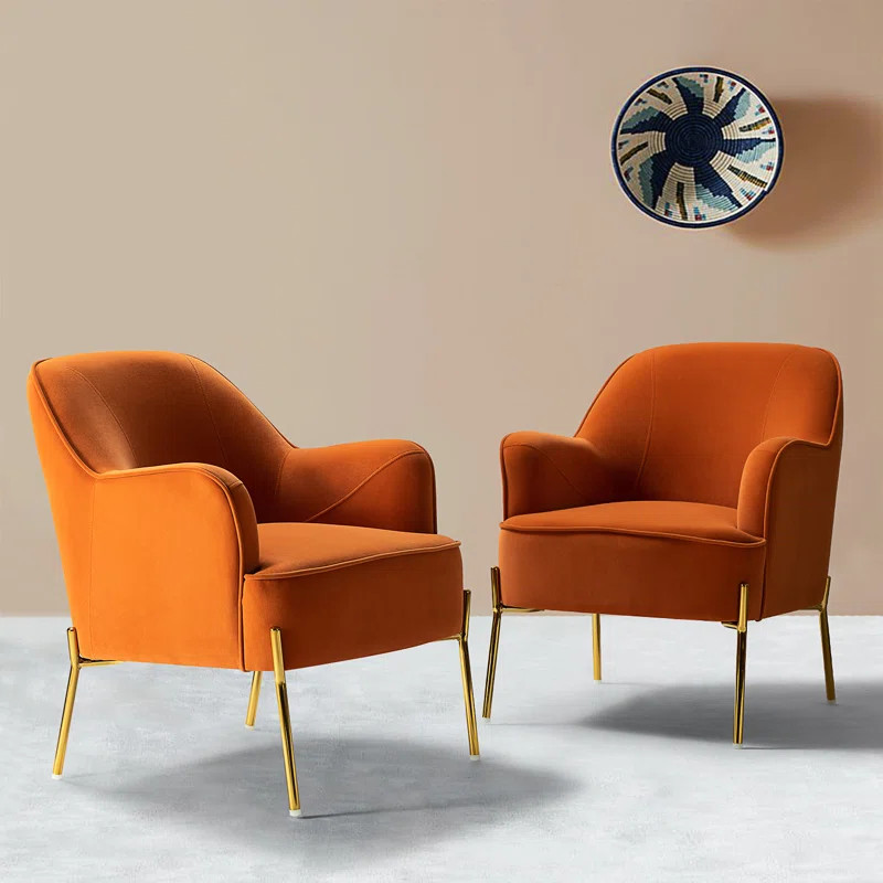 Cleo 26" Wide Contemporary Chair with Recessed Arms | Wayfair North America