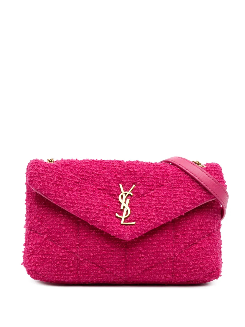 Saint Laurent Pre-Owned Bolsa Crossbody LouLou Toy De Bouclé y Tweed Capitonado 2021 | Rosado | ... | Farfetch Global