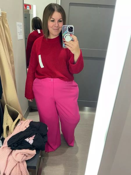 Love the plus size pants from target! The perfect pop of pink for Valentines outfits now and Spring outfits later!
4/13

#LTKxTarget #LTKfindsunder50 #LTKplussize