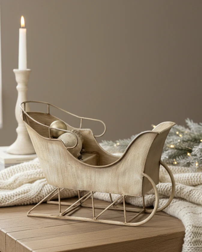 Gold Washed Sleigh | MJHome