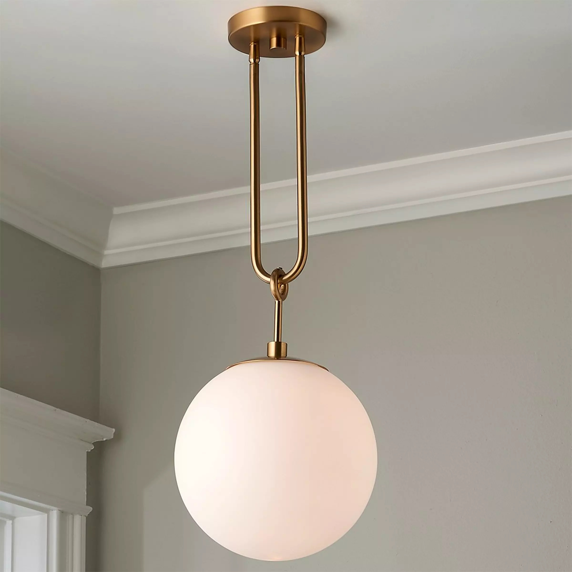 Milky Globe Drop Pendant | Shades of Light