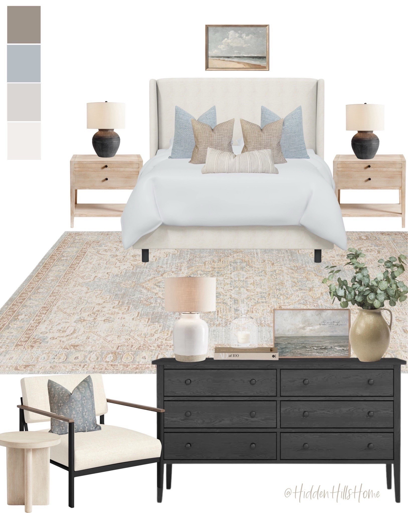 Coastal master bedroom mood board, beach bedroom design, blue and neutral bedroom decor, primary bedroom inspo #bed #coastal



#LTKHome #LTKSeasonal #LTKSaleAlert