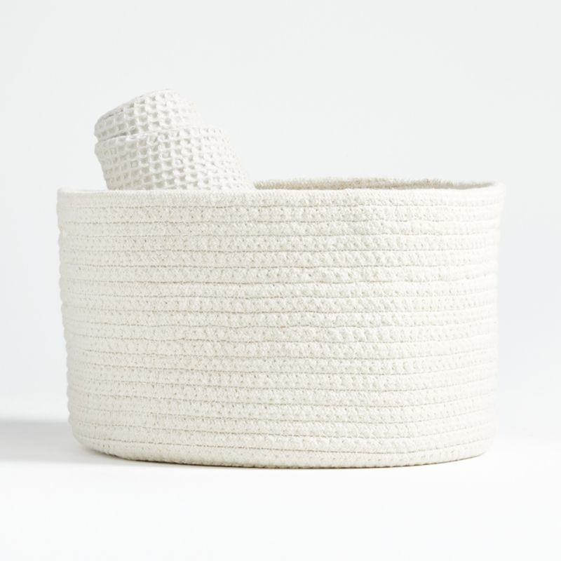 Natural Large Rope Toy Storage Bin + Reviews | Crate & Kids | Crate & Barrel