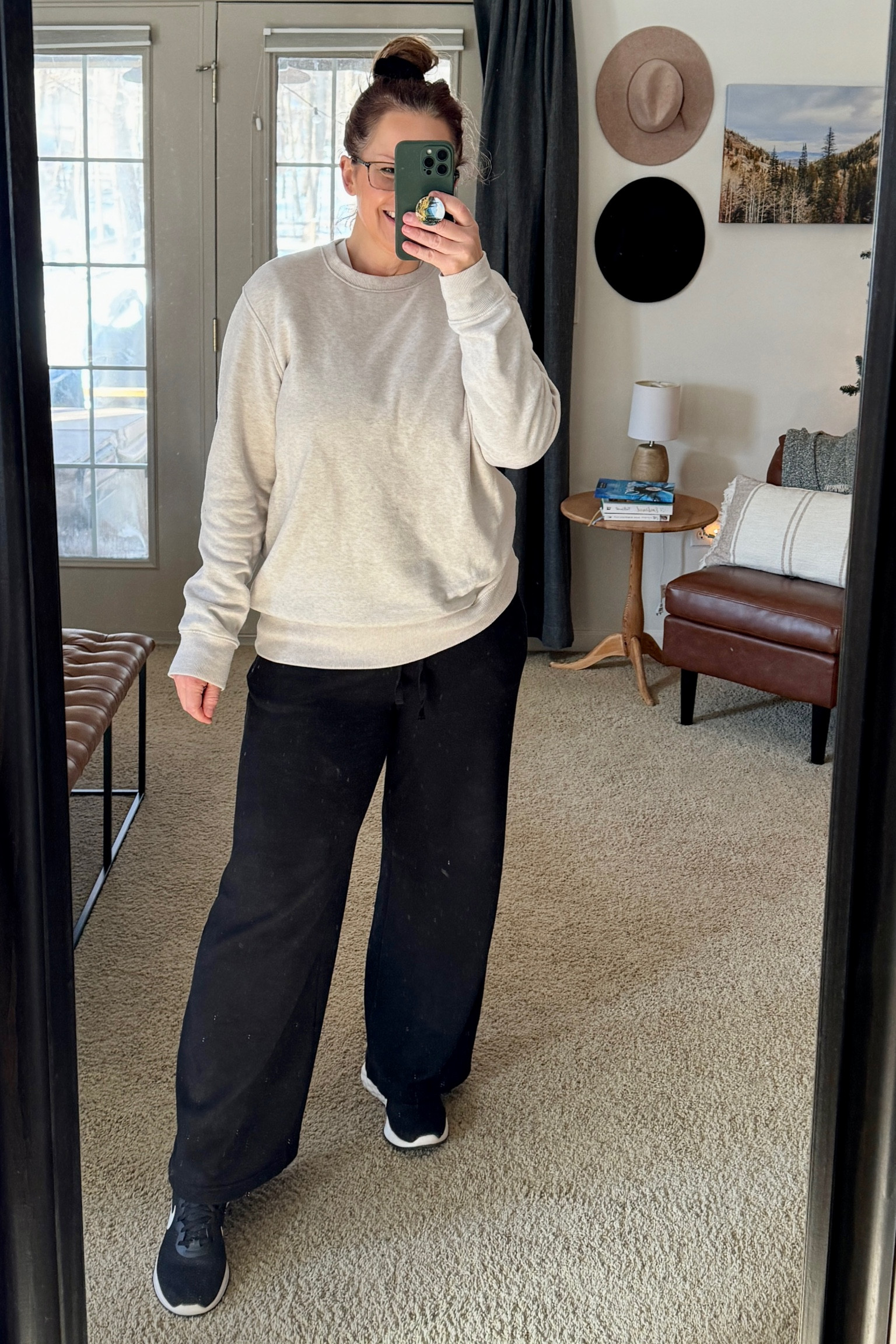 Target Style weekend casual + comfort. Sweatshirt is men’s large for an oversized fit. Sweatpants are not available to link, shared similar styles. Nike runs TTS  

#LTKsalealert #LTKover40 #LTKmidsize