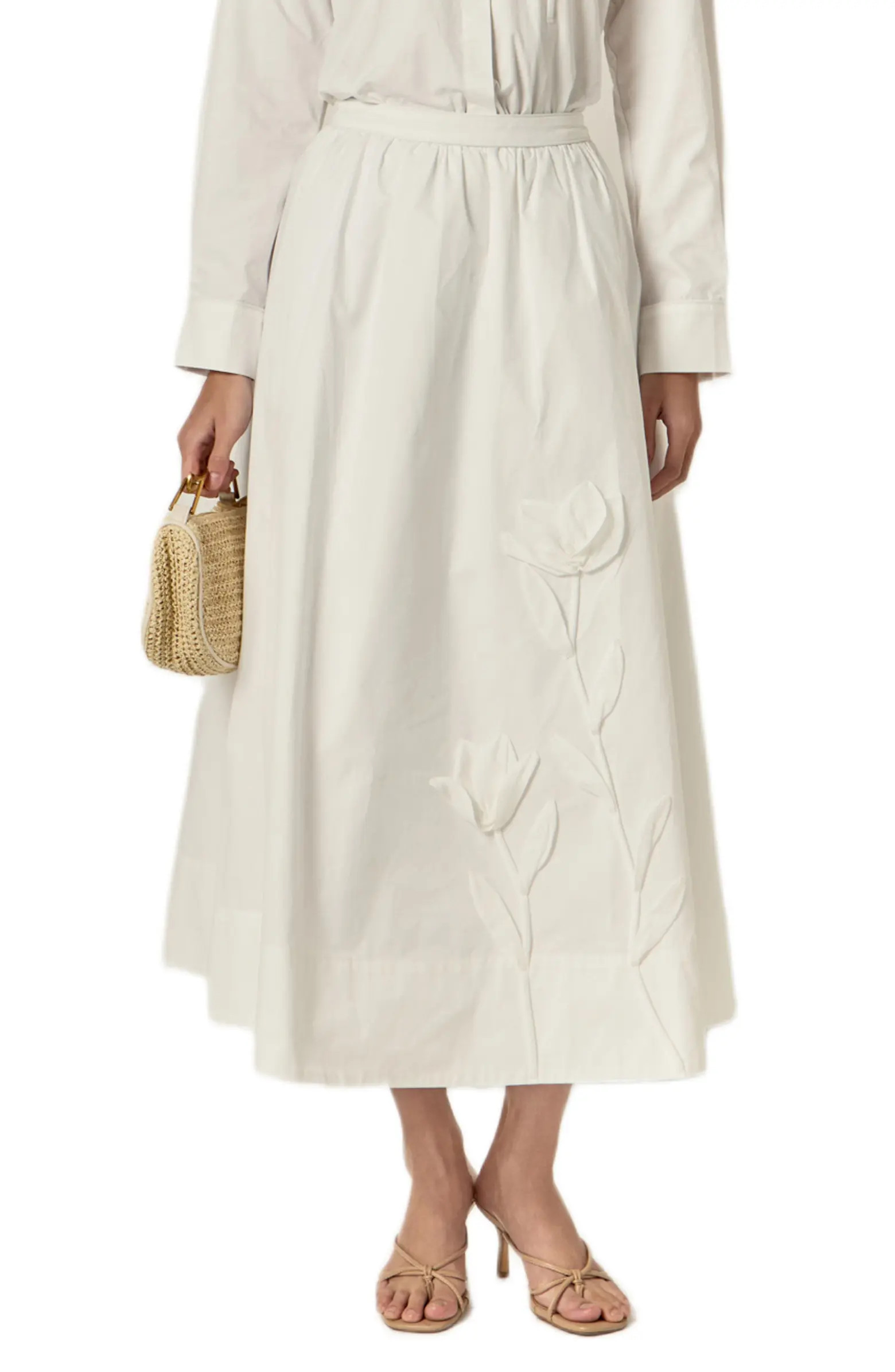 English Factory Floral Appliqué Skirt | Nordstrom | Nordstrom