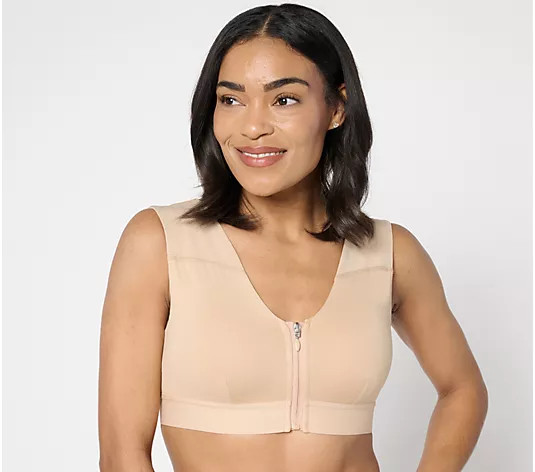 Tommie Copper Shoulder Support Bra with Front Zipper - QVC.com | QVC