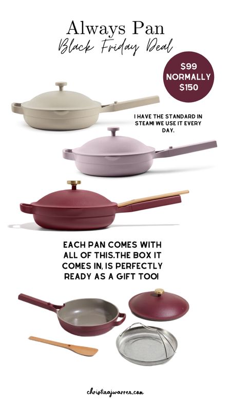 We use our always pan every single day! It works so well and I love that it’s non-toxic. Get one for yourself and a gift on their Black Friday sale. Best deal of the year!

#LTKHolidaySale #LTKhome
