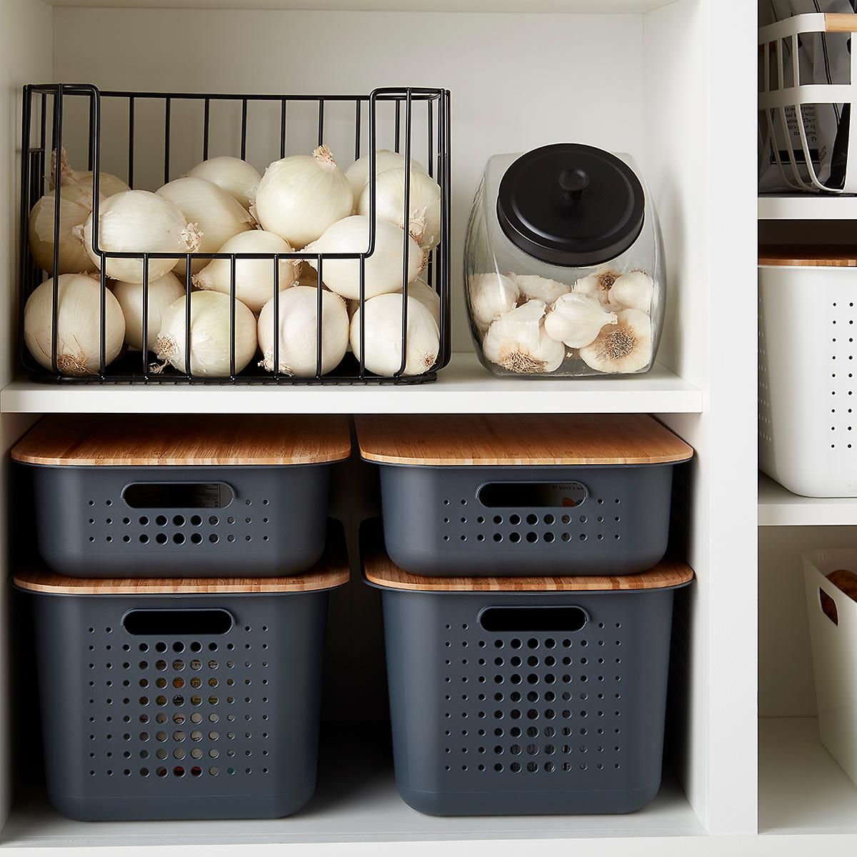 Vertica Wire Stacking Bins | The Container Store
