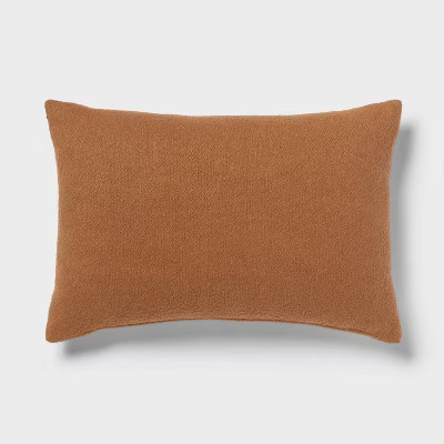 Oblong Boucle Color Blocked Decorative Throw Pillow - Threshold™ | Target